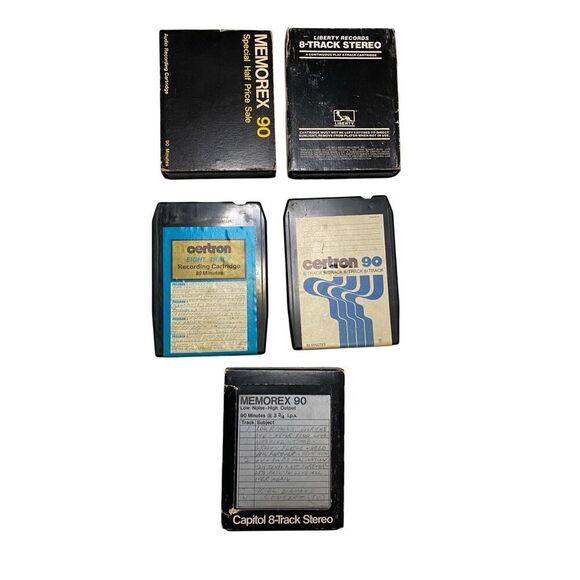 Lot Of 5 Pre Recorded 8 Track Tapes Memorex Liberty Capitol Lou Rawls Vtg - Picture 1 of 8